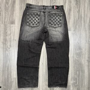 Vintage Pelle Pelle Raw Eclipse Jeans Men’s 40x34 Y2K Baggy Gorp Black Faded